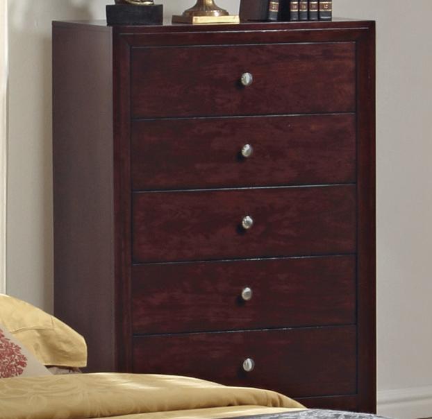 Crown Mark Evan B47004 Contemporary 5Drawer Bedroom Chest Royal